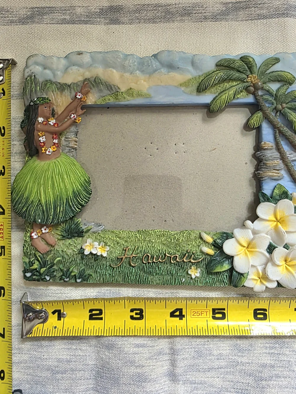 Hawaiian Tropical Resin Photo Frame - Green & Blue